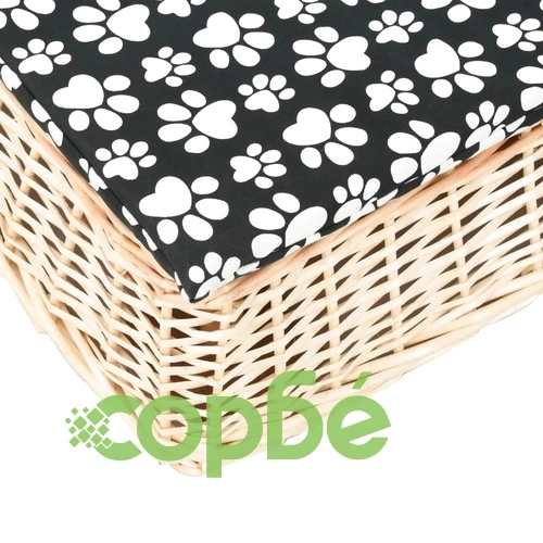 Легло за кучета с възглавница 125x80x15 см върба плоско ➤ топ цена ➤ sorbe.bg