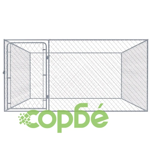 Дворна клетка за кучета, поцинкована стомана, 2x2x1 м ➤ топ цена ➤ sorbe.bg