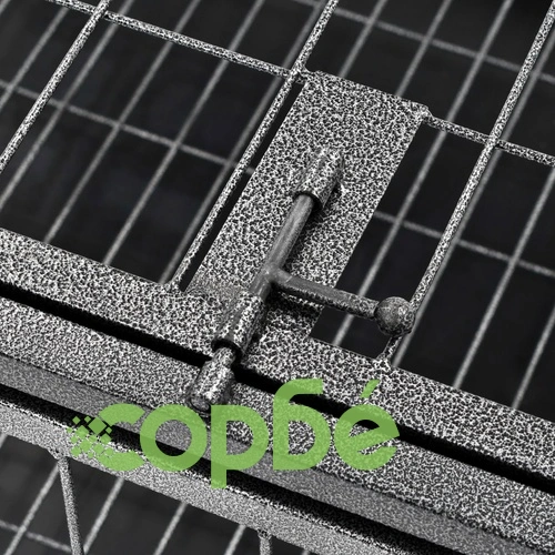 Подсилена клетка за кучета с колелца, стомана, 98x72x77 см ➤ топ цена ➤ sorbe.bg