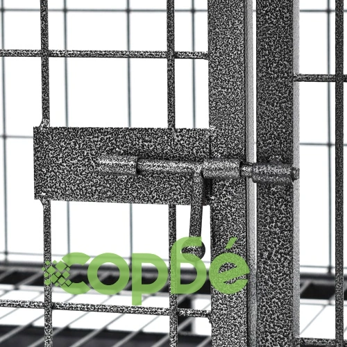 Подсилена клетка за кучета с колелца, стомана, 98x72x77 см ➤ топ цена ➤ sorbe.bg