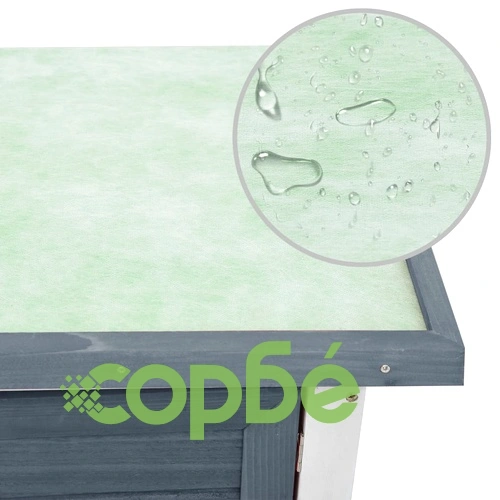 Външна клетка за зайци, 1 врата, сива, дърво ➤ топ цена ➤ sorbe.bg