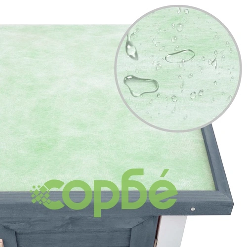 Външна клетка за зайци, 4 врати, сива, дърво ➤ топ цена ➤ sorbe.bg