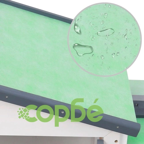 Външна голяма клетка за зайци, сиво и бяло, 145x45x84 см, дърво ➤ топ цена ➤ sorbe.bg