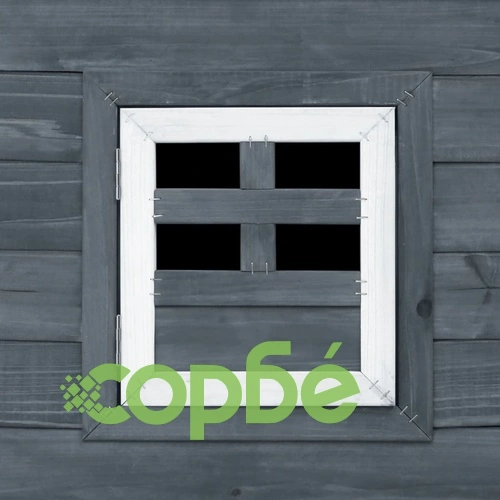 Кокошарник за открито с 1 отделение за яйца, сив, дървен ➤ топ цена ➤ sorbe.bg