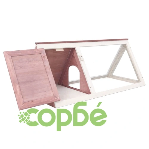 Клетка за зайци, кафява, дърво ➤ топ цена ➤ sorbe.bg