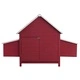 Птичарник/кокошарник, червен, 157x97x110 cм, дърво