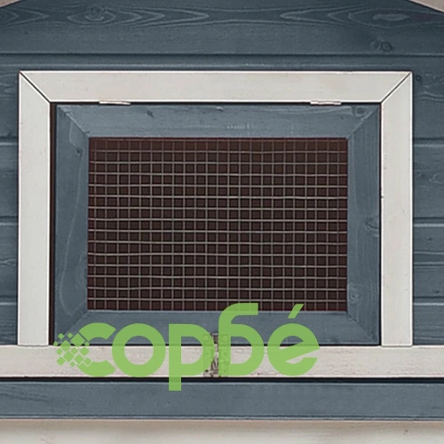 Клетка за зайци, сива, 310x70x87 см, чам и ела масив ➤ топ цена ➤ sorbe.bg