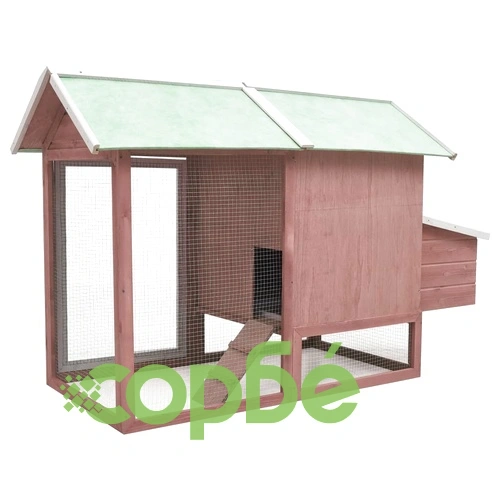 Клетка за пилета, мока, 170x81x110 см, чам и ела масив ➤ топ цена ➤ sorbe.bg