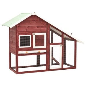 Клетка за зайци, мока и бяло, 140x63x120 см, чам масив