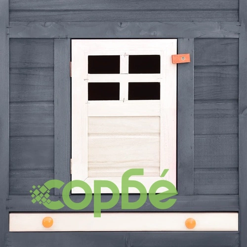 Външна клетка за зайци с пътечка, сиво и бяло, чам масив ➤ топ цена ➤ sorbe.bg