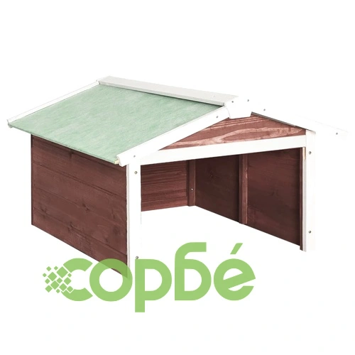 Гараж за роботизирана косачка, 72x87x50 см, мока и бяло, чам на топ цена от sorbe.bg Гараж за роботизирана косачка, 72x87x50 см, мока и бяло, чам ➤ топ цена ➤ sorbe.bg