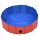 Сгъваем басейн за кучета, червен, 80x20 см, PVC