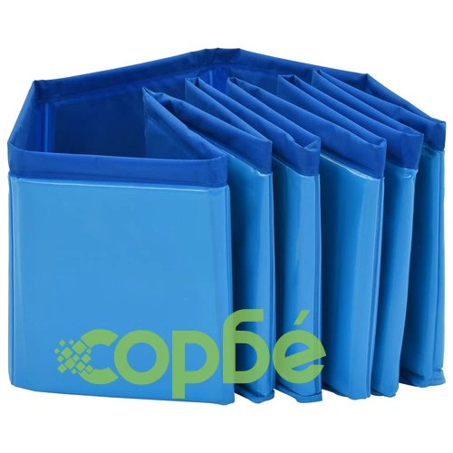 Сгъваем басейн за кучета, син, 80x20 см, PVC ➤ топ цена ➤ sorbe.bg