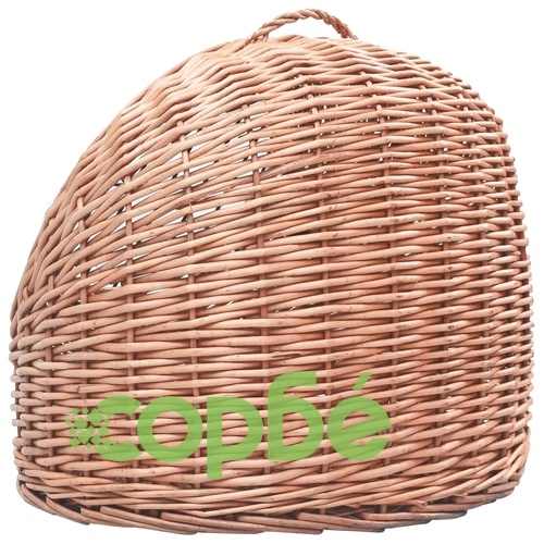 Транспортен кош за котки, 45x35x35 см, естествена върба ➤ топ цена ➤ sorbe.bg