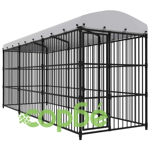 Външна клетка за кучета с покрив, 450x150x210 см ➤ топ цена ➤ sorbe.bg