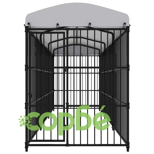 Външна клетка за кучета с покрив, 450x150x210 см ➤ топ цена ➤ sorbe.bg