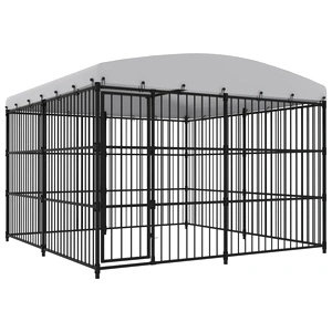 Дворна клетка за кучета с покрив, 300x300x210 см