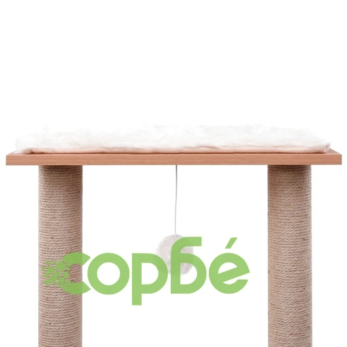 Котешко дърво със сизалени стълбове, подложка, 129 см ➤ топ цена ➤ sorbe.bg