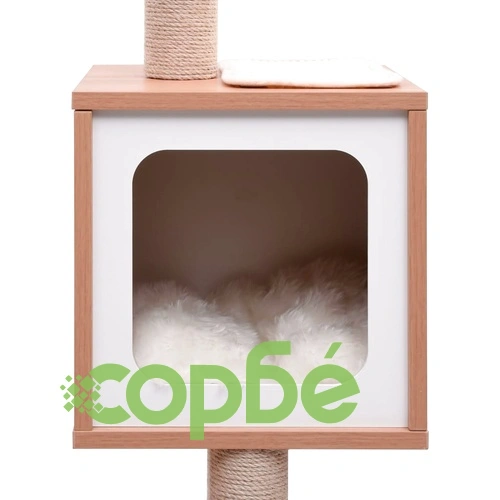 Котешко дърво със сизалени стълбове, подложка, 129 см ➤ топ цена ➤ sorbe.bg