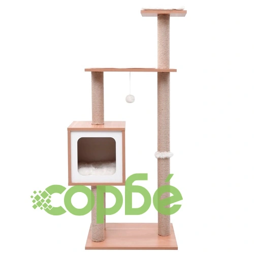 Котешко дърво със сизалени стълбове, подложка, 123 см ➤ топ цена ➤ sorbe.bg