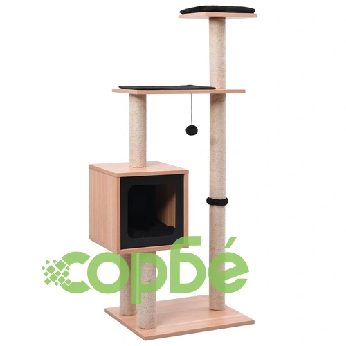 Котешко дърво със сизалени стълбове, подложка, 123 см ➤ топ цена ➤ sorbe.bg