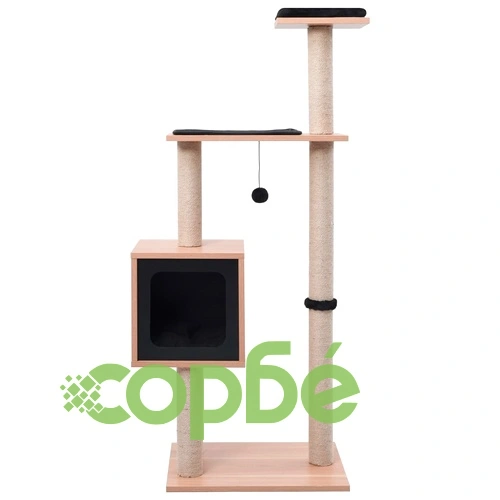 Котешко дърво със сизалени стълбове, подложка, 123 см ➤ топ цена ➤ sorbe.bg