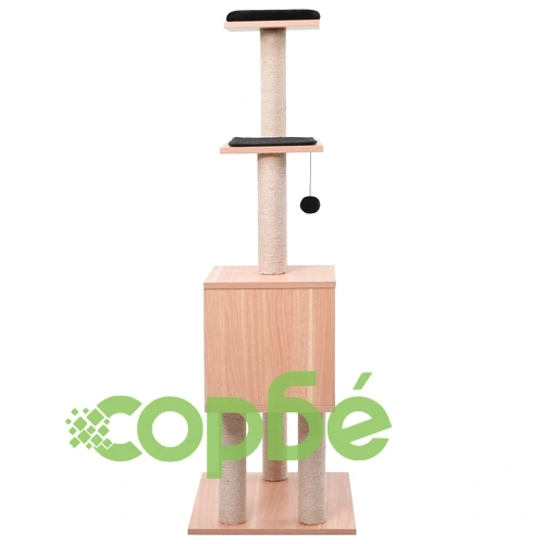 Котешко дърво със сизалени стълбове, подложка, 123 см ➤ топ цена ➤ sorbe.bg