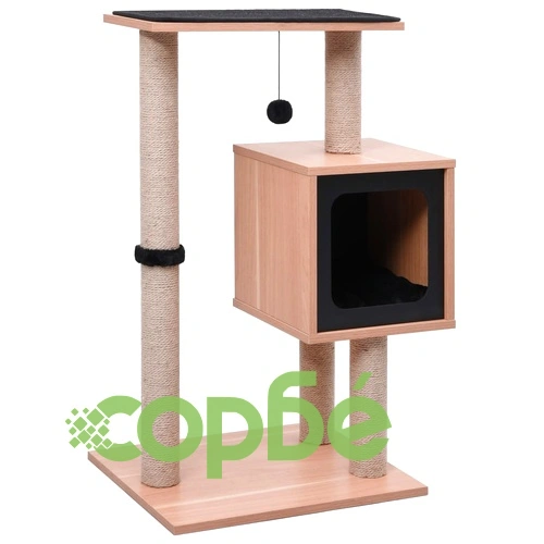 Котешко дърво със сизалени стълбове, подложка, 82 см ➤ топ цена ➤ sorbe.bg