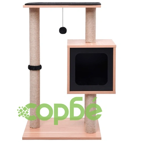 Котешко дърво със сизалени стълбове, подложка, 82 см ➤ топ цена ➤ sorbe.bg