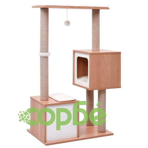 Котешко дърво със сизалени стълбове, подложка, 104 см ➤ топ цена ➤ sorbe.bg