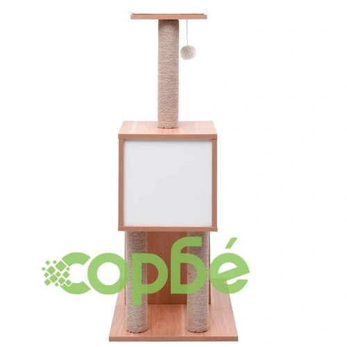 Котешко дърво със сизалени стълбове, подложка, 104 см ➤ топ цена ➤ sorbe.bg