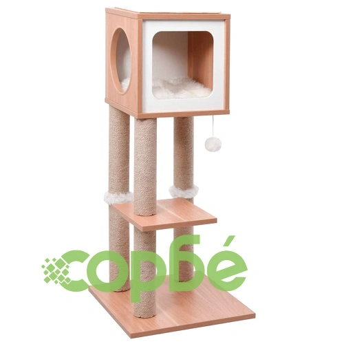 Котешко дърво със сизалени стълбове, подложка, 90 см ➤ топ цена ➤ sorbe.bg