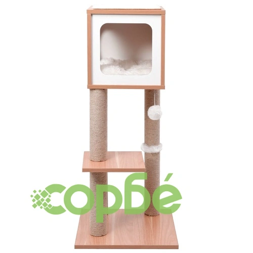 Котешко дърво със сизалени стълбове, подложка, 90 см ➤ топ цена ➤ sorbe.bg