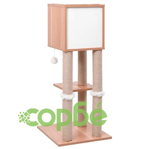 Котешко дърво със сизалени стълбове, подложка, 90 см ➤ топ цена ➤ sorbe.bg