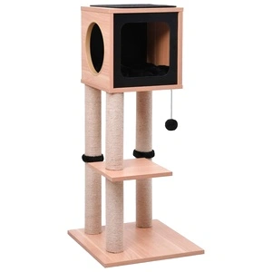 Котешко дърво със сизалени стълбове, подложка, 90 см
