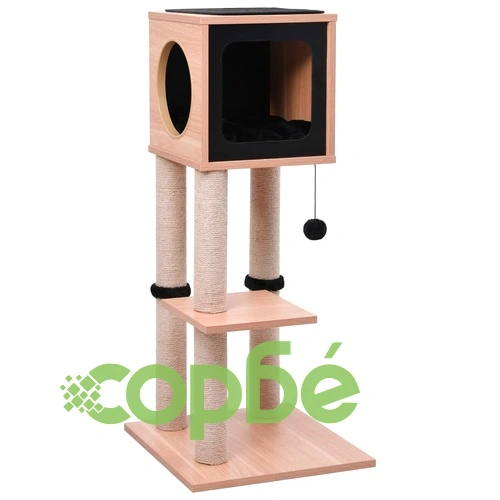 Котешко дърво със сизалени стълбове, подложка, 90 см ➤ топ цена ➤ sorbe.bg