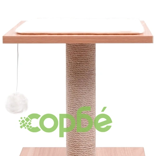 Котешко дърво със сизалени стълбове, подложка, 62 см ➤ топ цена ➤ sorbe.bg