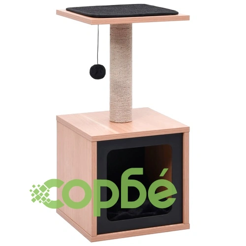 Котешко дърво със сизалени стълбове, подложка, 62 см ➤ топ цена ➤ sorbe.bg