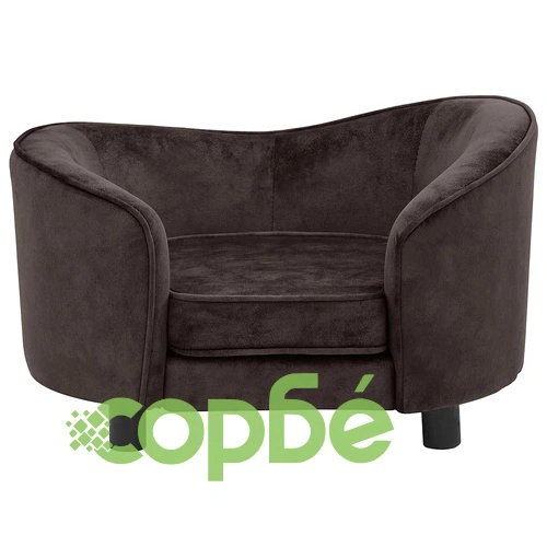 Диван за кучета, кафяв, 69x49x40 см, плюш ➤ топ цена ➤ sorbe.bg