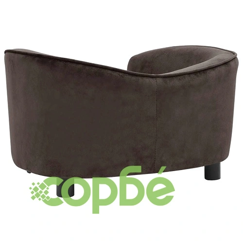 Диван за кучета, кафяв, 69x49x40 см, плюш ➤ топ цена ➤ sorbe.bg