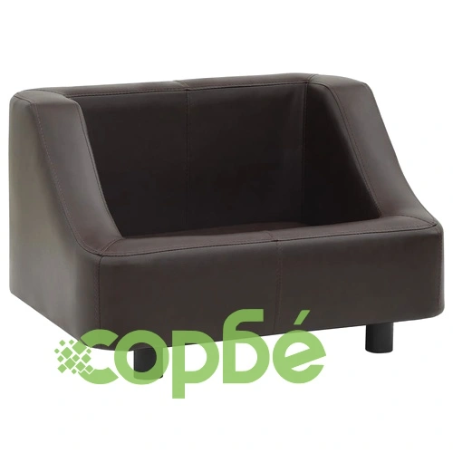 Кучешки диван, кафяв, 67x52x40 см, изкуствена кожа ➤ топ цена ➤ sorbe.bg