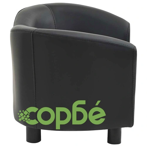 Кучешки диван, черен, 67x41x39 см, изкуствена кожа ➤ топ цена ➤ sorbe.bg