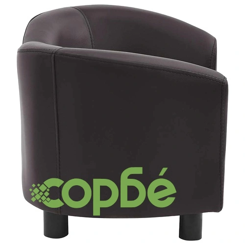 Кучешки диван, кафяв, 67x41x39 см, изкуствена кожа ➤ топ цена ➤ sorbe.bg