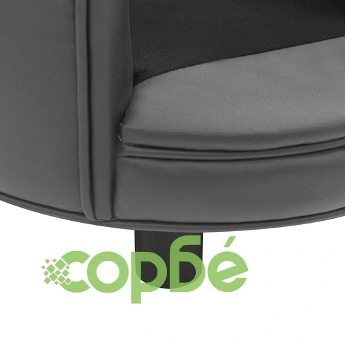 Кучешки диван, сив, 48x48x32 см, плюш и изкуствена кожа ➤ топ цена ➤ sorbe.bg