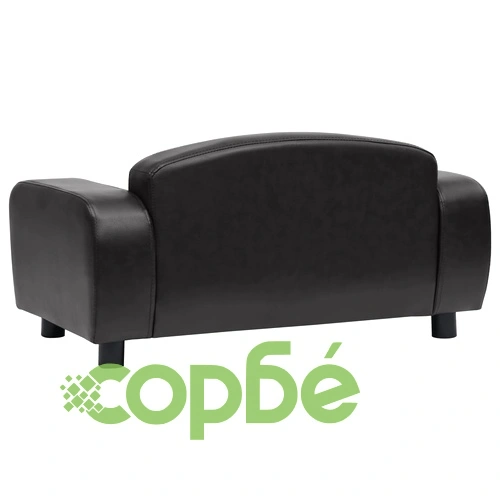 Кучешки диван, черен, 80x50x40 см, изкуствена кожа ➤ топ цена ➤ sorbe.bg