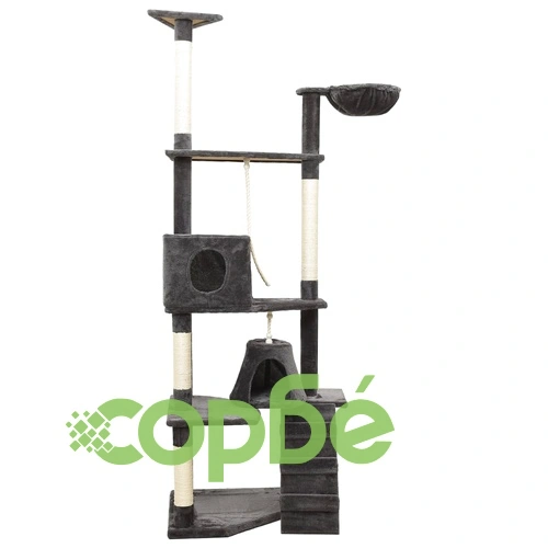 Котешко дърво със сизалени стълбове, тъмносиво, 191 см ➤ топ цена ➤ sorbe.bg