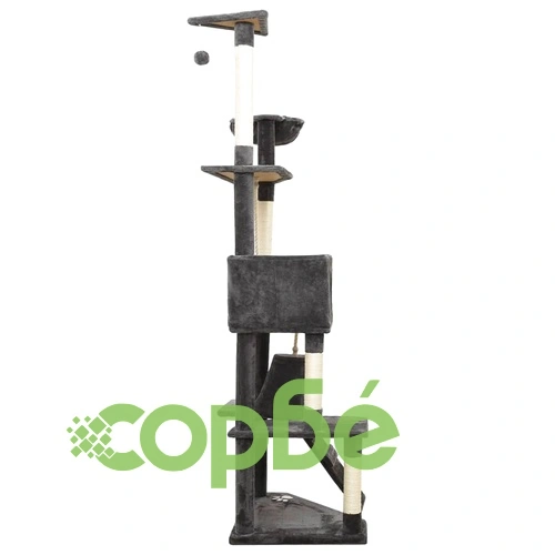 Котешко дърво със сизалени стълбове, тъмносиво, 191 см ➤ топ цена ➤ sorbe.bg