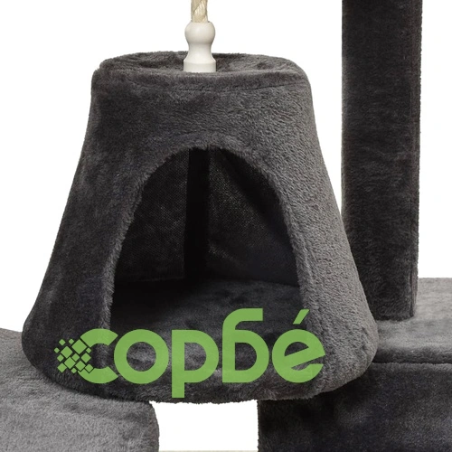 Котешко дърво със сизалени стълбове, тъмносиво, 191 см ➤ топ цена ➤ sorbe.bg