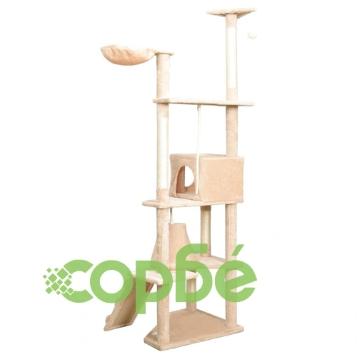 Котешко дърво със сизалени стълбове, бежово, 191 см ➤ топ цена ➤ sorbe.bg