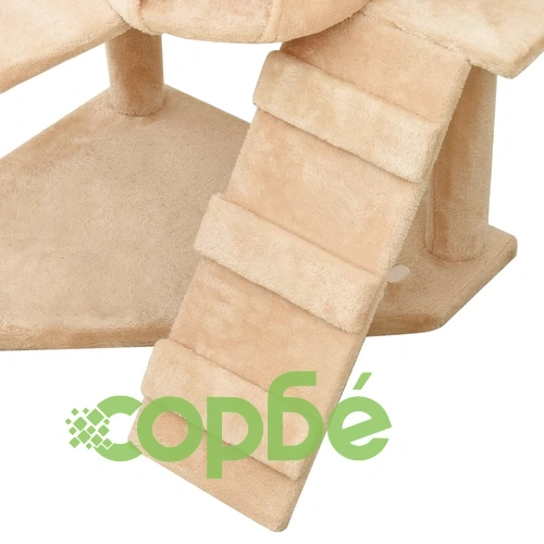 Котешко дърво със сизалени стълбове, бежово, 191 см ➤ топ цена ➤ sorbe.bg